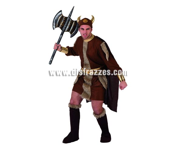 Disfraz de Vikingo para hombre. Talla 2 ó talla Standar M-L 52/54. Incluye traje, cubrebotas y gorro.