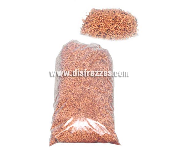 Bolsa de 18 cm serrín corcho para decorar el Belén.