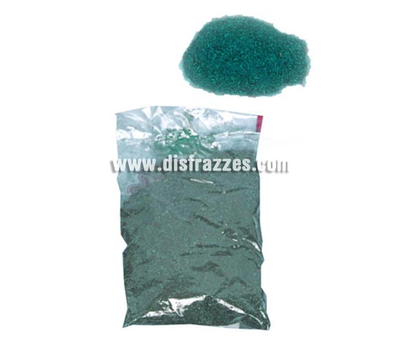 Bolsa 12 cm. de serrín verde para decorar el Belén.