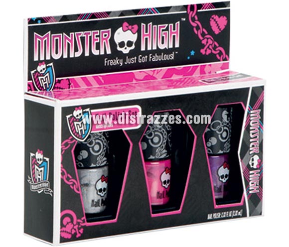 Estuche pintauñas MONSTER HIGH para niñas. Artículo EXCLUSIVO con licencia perfecto como regalo para una niña. Incluye pintauñas variados.