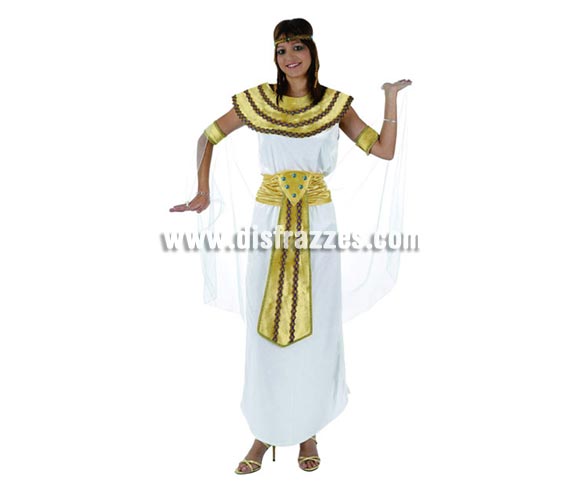 Disfraz de Egipcia para mujer. Talla 2 ó talla standar  M-L 38/42. Incluye disfraz completo. Disfraz de Cleopatra Reina del Nilo o Reina de Egipto para mujer.