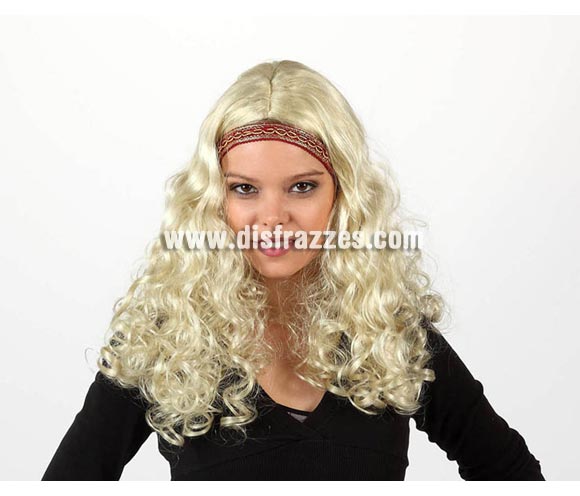Peluca Hippie Rubia para mujer.