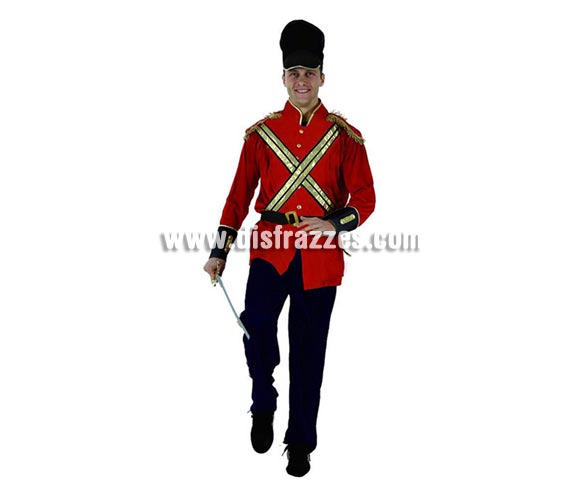 Disfraz de Soldado para hombre. Talla 3 ó talla XL 54/58. Incluye pantalón, chaqueta, cinturón y gorro. Espada NO incluida, podrás encontrar en nuestra sección de Complementos.