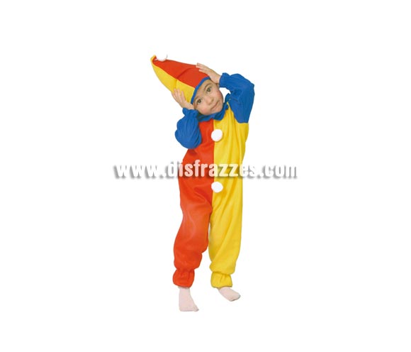 Disfraz barato de Payaso Baby para niños de 1 a 2 años. Contiene mono y gorro.