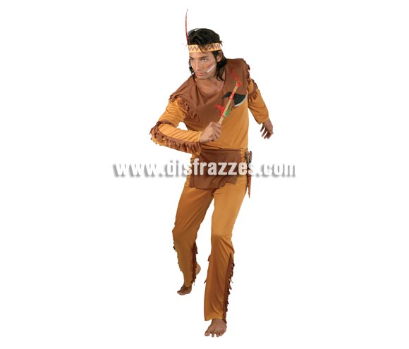 Disfraz de Indio adulto económico. Talla única 52/54. Incluye pantalón y casaca.