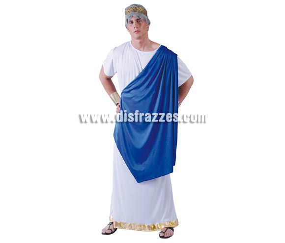 Disfraz de César Romano para hombre. Talla Standar de hombre 52/54. Contiene túnica. Corona y peluca NO incluidas.