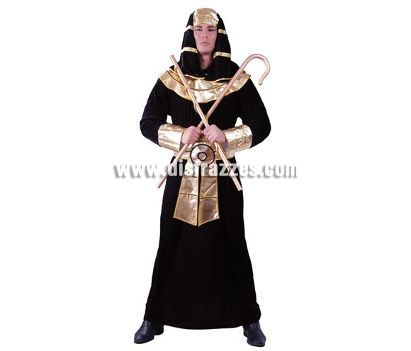 Disfraz de Faraón para hombre. Talla universal 52/54. Incluye tocado de la cabeza, túnica y fajín. Accesorios NO incluidos.