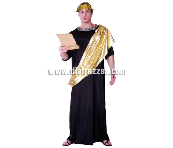Disfraz de Emperador Romano para hombre. Talla Standar 52/54. Incluye túnica. Corona de laurel NO incluida, podrás verla en la sección de Complementos.