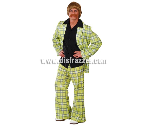 Disfraz hombre de los años 60 adulto. Talla Universal 52/54. Incluye chaqueta y pantalón.