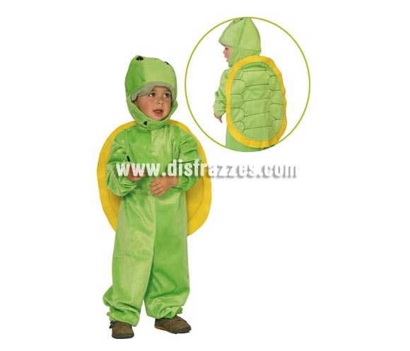 Disfraz de Tortuga Baby para niños de 1 a 12 meses. Contiene traje con capucha.