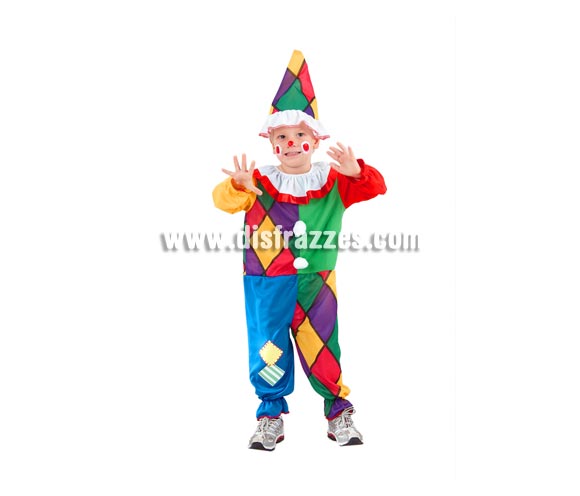 Disfraz barato de Payasete infantil para Carnaval. Talla de 1 a 2 años. Incluye mono y gorro.
¡¡Compra tu disfraz para Carnaval en nuestra tienda de disfraces, será divertido!!
