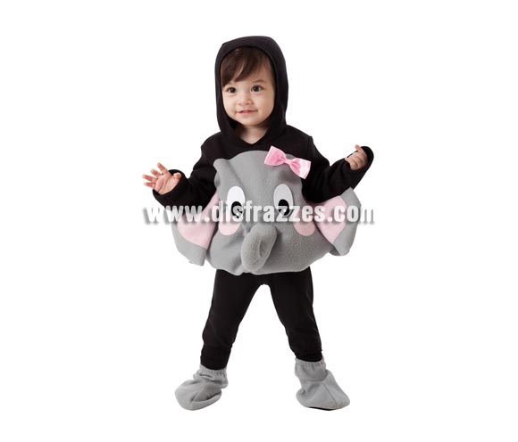 Disfraz de Elefante para niños de 1 a 2 años. Incluye pelele, gorro y cubrepies.