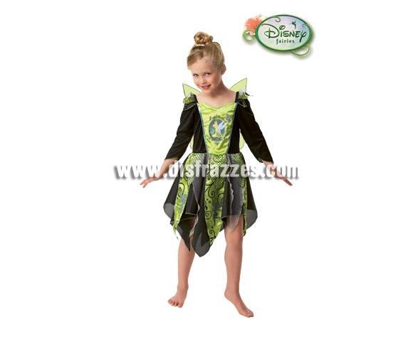 Disfraz de Campanilla para niñas de 3 a 4 años. Disfraz con licencia Disney perfecto para la noche de Halloween. Incluye vestido con alas.
