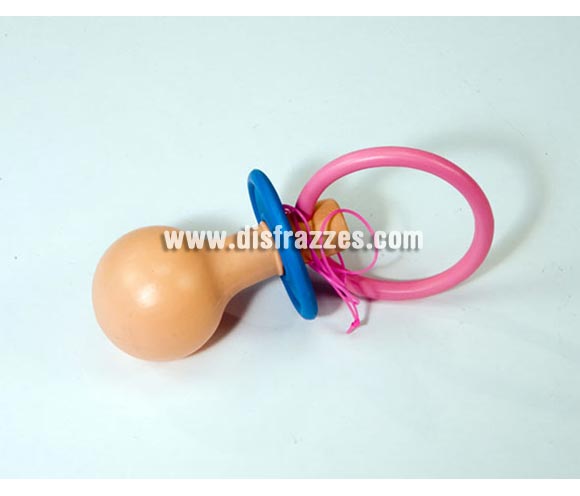 Chupete gigante de plástico de 23 cm. El Complemento ideal para tu disfraz de Bebé.