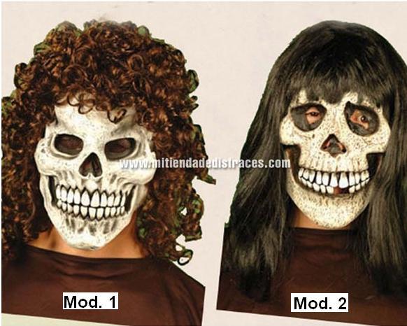 Máscaras Calavera 2 modelos Surtídos. Precio por unidad, se venden por separado.
