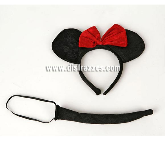 Complemento Ratoncita de diadema y rabo 33x23 cm. Ideal para disfrazarse de Minnie.