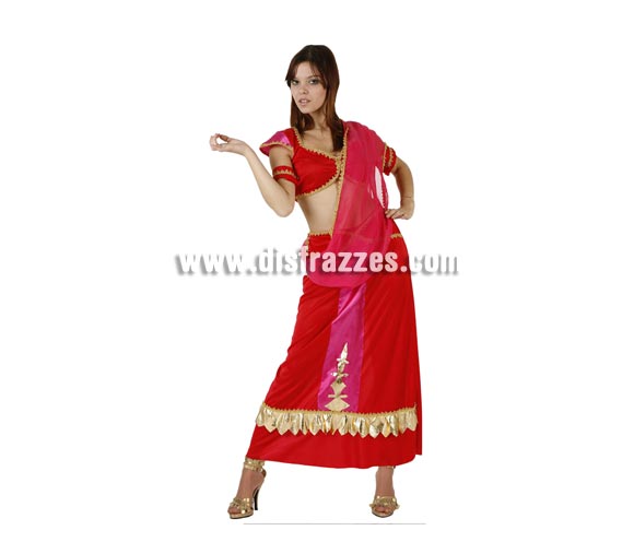 Disfraz de Hindú para mujer. Talla 2 ó talla standar M-L 38/42. Incluye traje completo. Podría servir para disfrazarse de Bollywood.