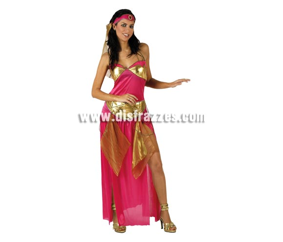 Disfraz de Bailarina Árabe para mujer. Talla 3 ó talla XL 44/48. Incluye vestido y tocado con velo.