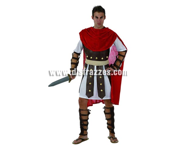Disfraz de Gladiador para hombre. Talla 2 ó talla Standar M-L = 52/54. Incluye disfraz completo. Espada NO incluida, podrás encontrar en nuestra sección de Complementos.También podría llamarse disfraz de Romano para hombre.