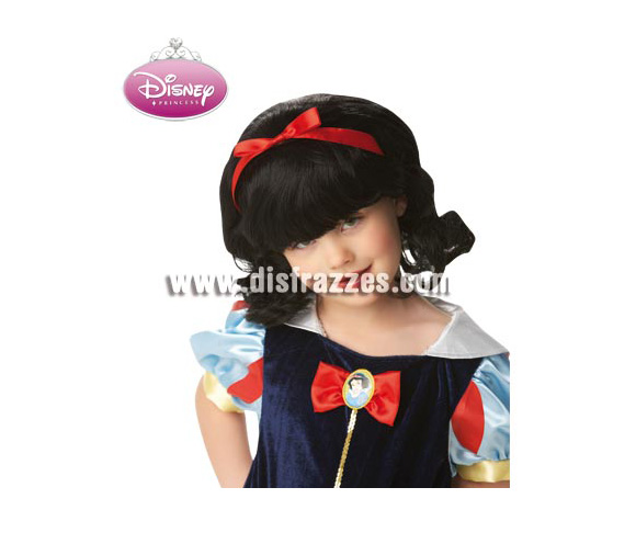 Peluca de Blancanieves para niñas.