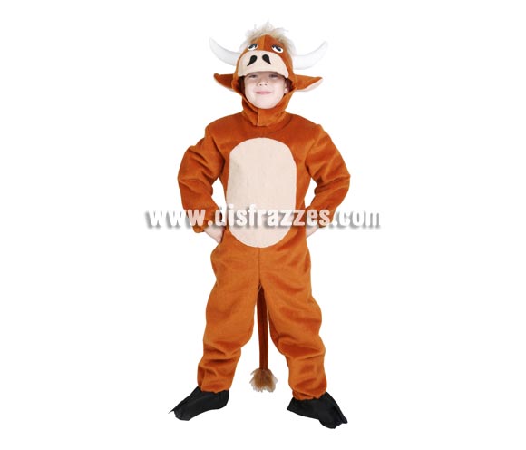 Disfraz de Buey adulto. Talla standar de hombre. Alta calidad, hecho en España. Incluye mono con rabo y capucha con forma de buey. Disfraz de Buey del Belén para Navidad. Es igual que el de la foito, pero en tallas de adulto.