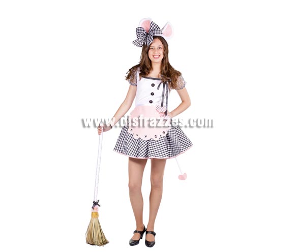 Disfraz de la Ratita presumida mujer - MADE IN SPAIN. Alta Calidad. Talla Universal de mujer. Incluye vestido y gorro.