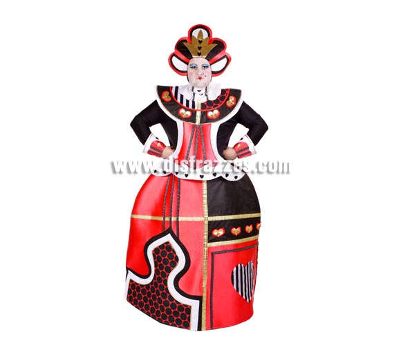 Disfraz de la Reina de Corazones para adultos. Talla Universal adultos. Incluye disfraz completo. Bonito y original disfraz para ir del cuento de Alicia en el País de las Maravillas.