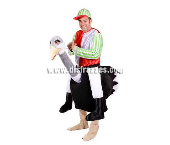 Disfraz de Jockey de Avestruz para adultos. Talla Universal adultos. Incluye disfraz completo.