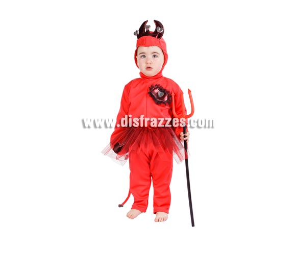 Disfraz de Diablilla bebé para Halloween. Talla de 18 meses. Alta calidad. Hecho en España. Incluye tocado y vestido. Disfraz de Diablesa o Demonia. Éste disfraz de Halloween es ideal para celebrar la Fiesta de la Noche de las Brujas en Pubs, Discotecas, Casas particulares,  Restaurantes o Colegios y ayudar a crear un ambiente terrorífico y tenebroso indispensable para la Noche de Halloween la cual se celebra la víspera de Todos los Santos.
¡¡Compra tu disfraz para Halloween en nuestra tienda de disfraces, será divertido!!
