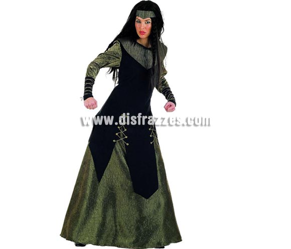 Disfraz de Medieval de las Cruzadas adulta. Superluxe. Alta calidad en telas y acabados. Fabricado en España. Disponible en varias tallas. Incluye Falda, casaca y diadema.