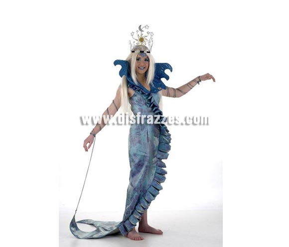 Disfraz de Sirena Superluxe. Alta calidad en telas y acabados. Fabricado en España. Disponible en varias tallas. Incluye vestido completo. Corona NO incluida, podrás verla en la sección Complementos.