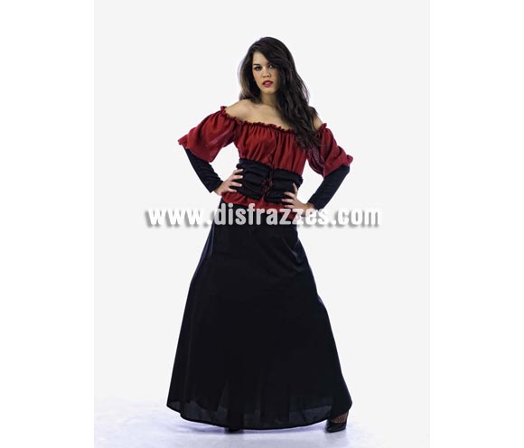 Disfraz de Medieval Ania deluxe adulta. Varias tallas. Incluye camisa, corpiño y falda. Disfraz Medieval para mujer.