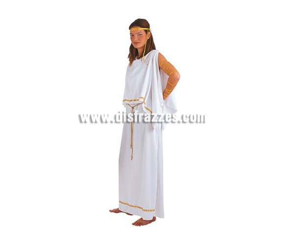 Disfraz de Griega adulta Deluxe. Alta calidad. Hecho en España. Disponible en varias tallas. Incluye vestido, cinturón, cinta cabeza y cinta brazos. También se usa para Belén en Navidad.