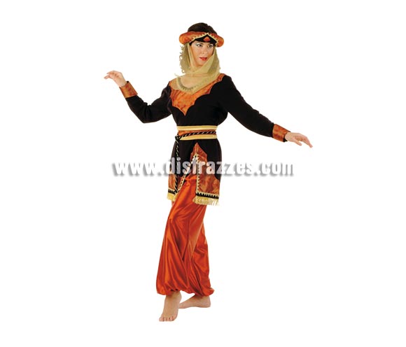 Disfraz de Jazmín Caldera Deluxe. Alta calidad. Hecho en España. Disponible en varias tallas. Incluye pantalón, cinturón, turbante y casaca. Disfraz de Paje para Belén de Navidad.