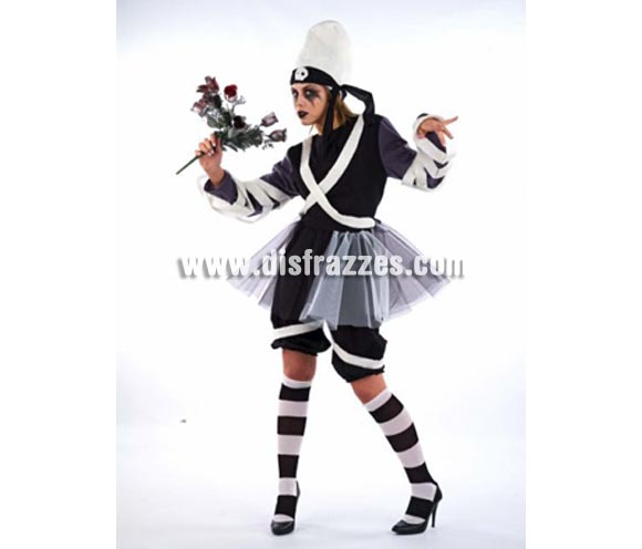 Disfraz de Bailarina Gótica adulta Deluxe. Alta calidad. Hecho en España. Disponible en varias tallas. Incluye pantalón, vestido y gorro. Medias No incluidas.