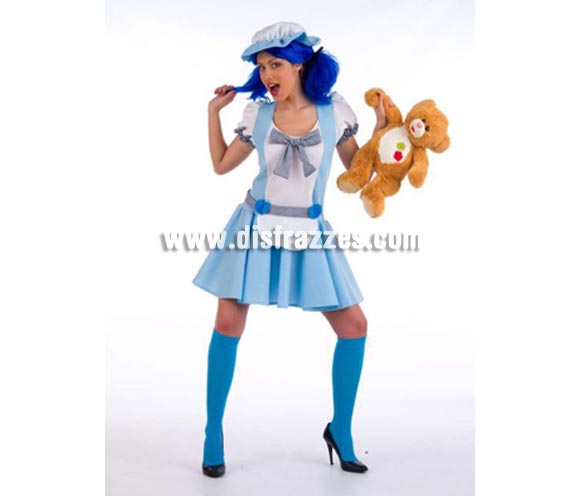 Disfraz de Lolita's Muñeca Deluxe. Alta calidad. Hecho en España. Disponible en varias tallas. Incluye vestido y gorro. Peluca, peluche y medias NO incluidos.