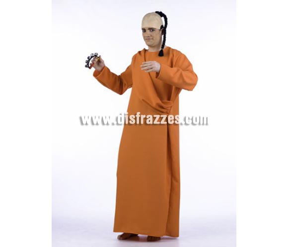 Disfraz de Monje Budista adulto Deluxe. Alta calidad. Hecho en España. Disponible en varias tallas. Incluye túnica y peluca.