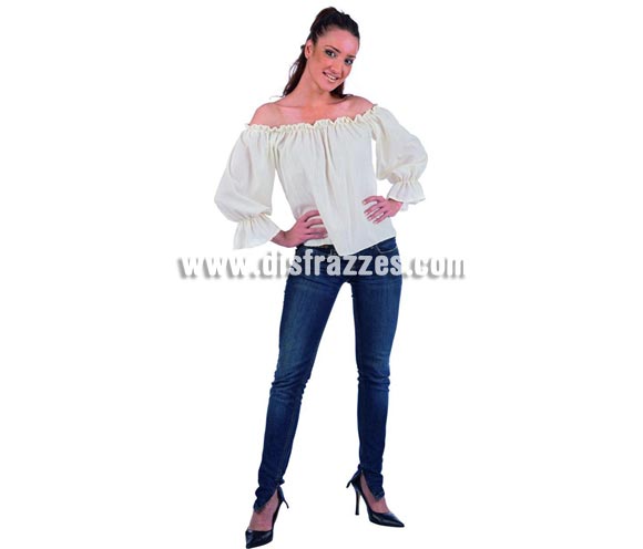 Camisa de Tabernera, Mesonera o Posadera Deluxe. Alta calidad. Incluye camisa. Disponible en varias tallas. Por si quieres renovar o hacer un disfraz Medieval para mujer.