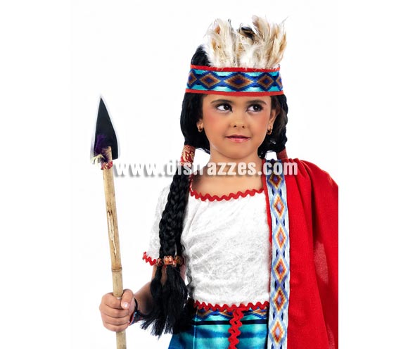 Peluca Princesa Piel Roja Deluxe. Talla única.