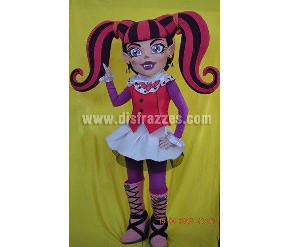 Disfraz o Mascota Publicitaria Muñeca Drácula. Talla Universal adultos. Tiempo de entrega 2-3 días, dependiendo de si tenemos en stock. Además, realizamos todo tipo de Mascotas Publicitarias Personalizadas adaptándonos a sus necesidades para Empresas, Centros Comerciales, Parques de Atracciones, Ayuntamientos, Empresas de Eventos, Empresas de publicidad, Grupos de Animación, etc. etc. PARA MÁS INFORMACIÓN ENVIAR EMAIL O POR TELÉFONO. Los portes de éstas mascotas es de 30 € dado el volumen que tiene el paquete.