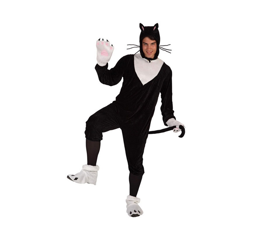 Disfraz de Gato para hombre. Talla 3 ó talla XL = 54/58. Incluye disfraz completo.