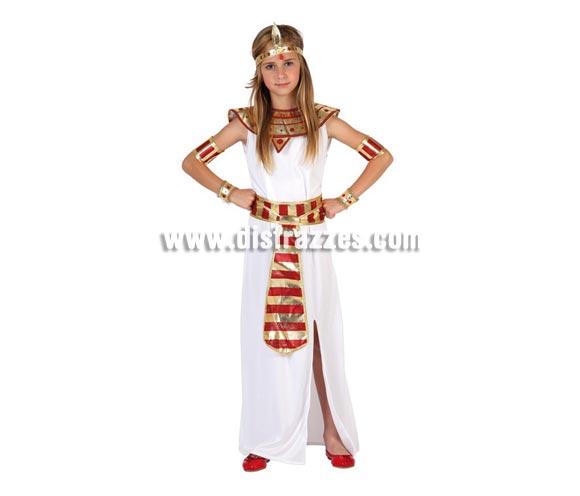 Disfraz de Faraona para niñas de 3 a 4 años. Incluye disfraz completo SIN zapatos. Disfraz de Cleopatra Reina del Nilo o Reina de Egipto para niñas.