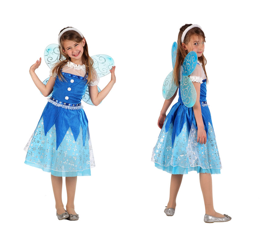 Disfraz Hada de Invierno para niñas de 7 a 9 años. Incluye disfraz completo.
