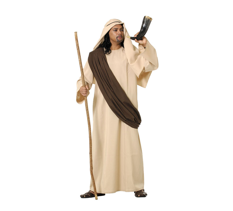 Disfraz o Traje de Samaritano para adulto. Talla 52 Universal de adultos. Incluye túnica, manto, pañuelo y cordón. Perfecto también para Cabalgatas de Reyes en Navidad. Fabricado en España.