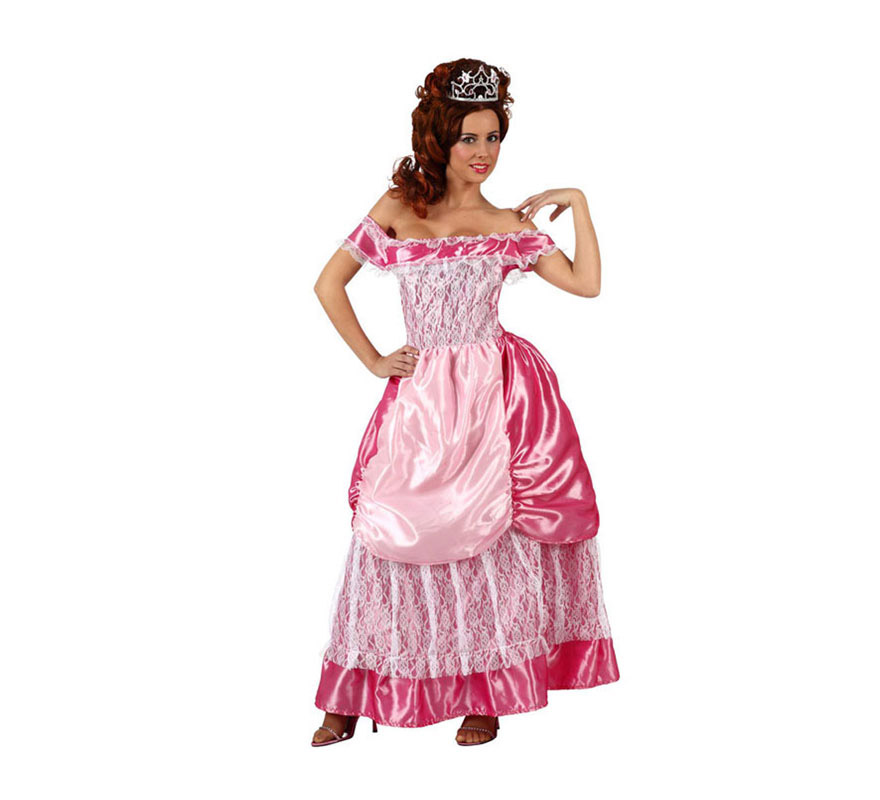Disfraz de Dama o Princesa Medieval para mujer. Talla 2 ó talla Standar M-L 38/42. Incluye vestido con delantal.