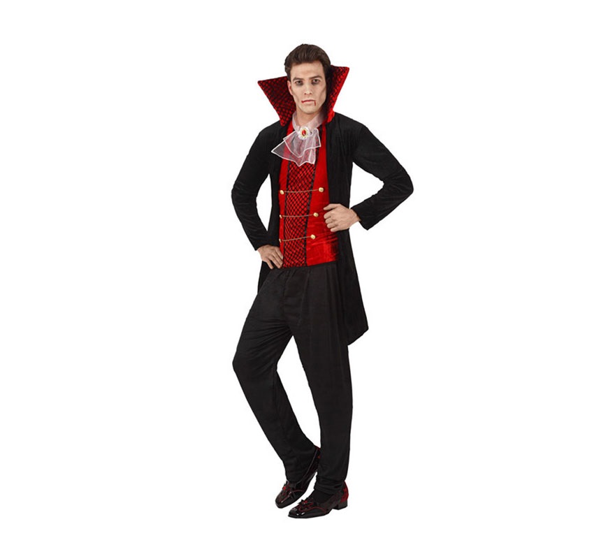 Disfraz de Vampiro elegante para hombre. Talla Standar M-L 52/54. Incluye disfraz completo.
