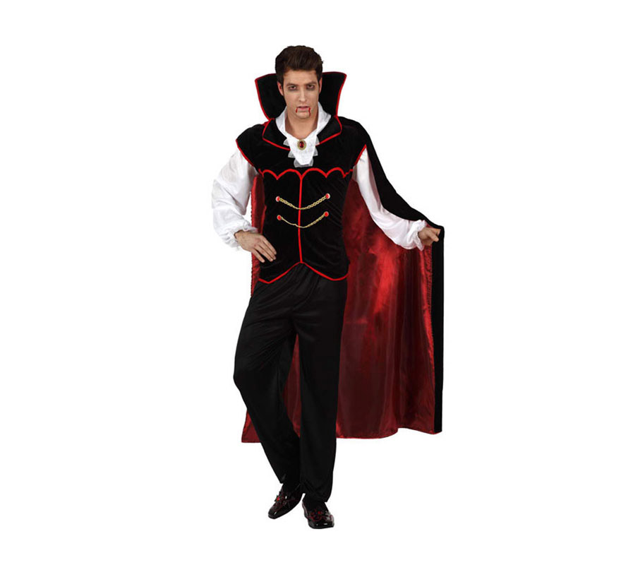 Disfraz de Vampiro elegante para hombre. Talla XL 54/58. Incluye disfraz completo.