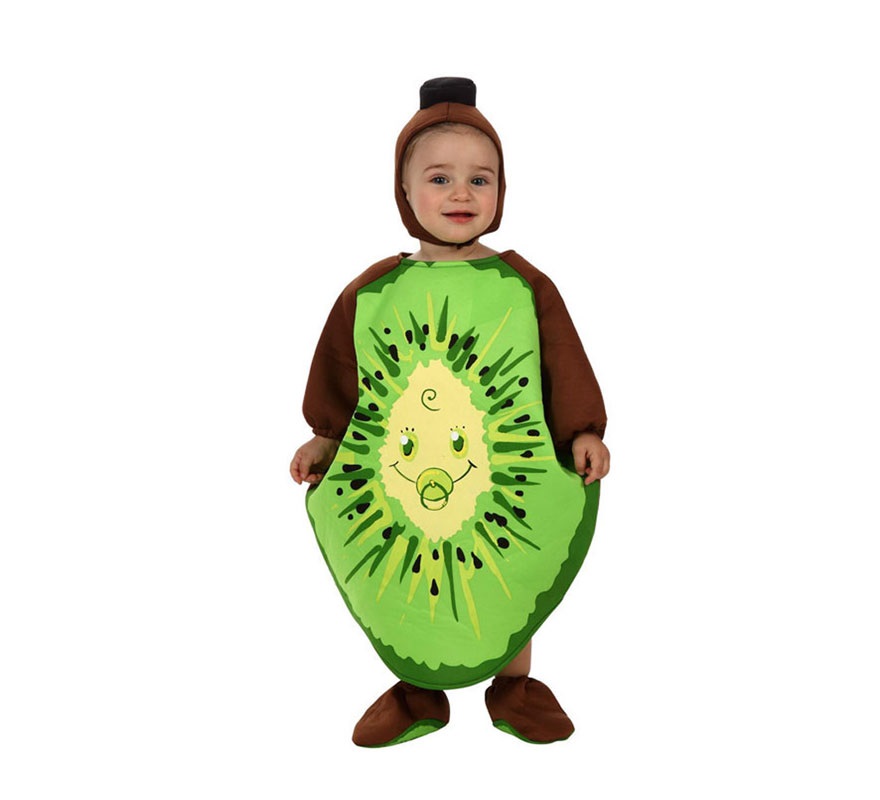 Disfraz de Kiwi para bebé de 12 a 24 meses. Incluye gorro, disfraz de limón y cubrepies.