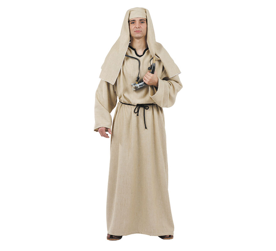 Disfraz o Traje del Profeta Jeremías para adulto. Talla 52 Universal de adultos. Incluye tocado, túnica y cordón. Perfecto también para Cabalgatas de Reyes en Navidad. Fabricado en España.