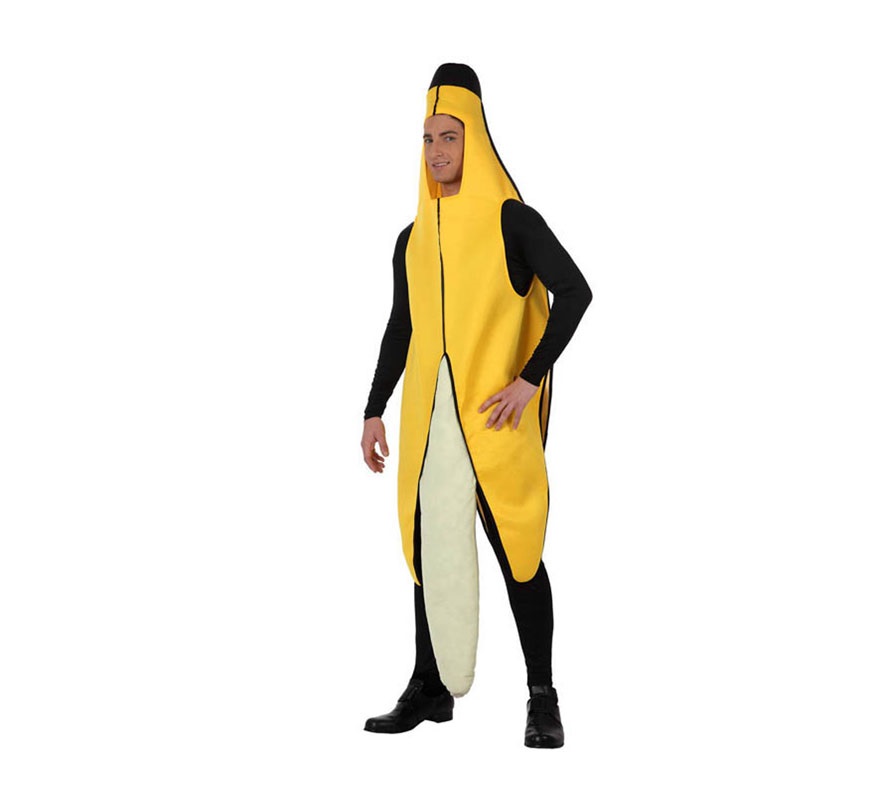 Disfraz de Plátano para hombre. Talla 2 ó talla Standar M-L 52/54. Incluye disfraz de Plátano.